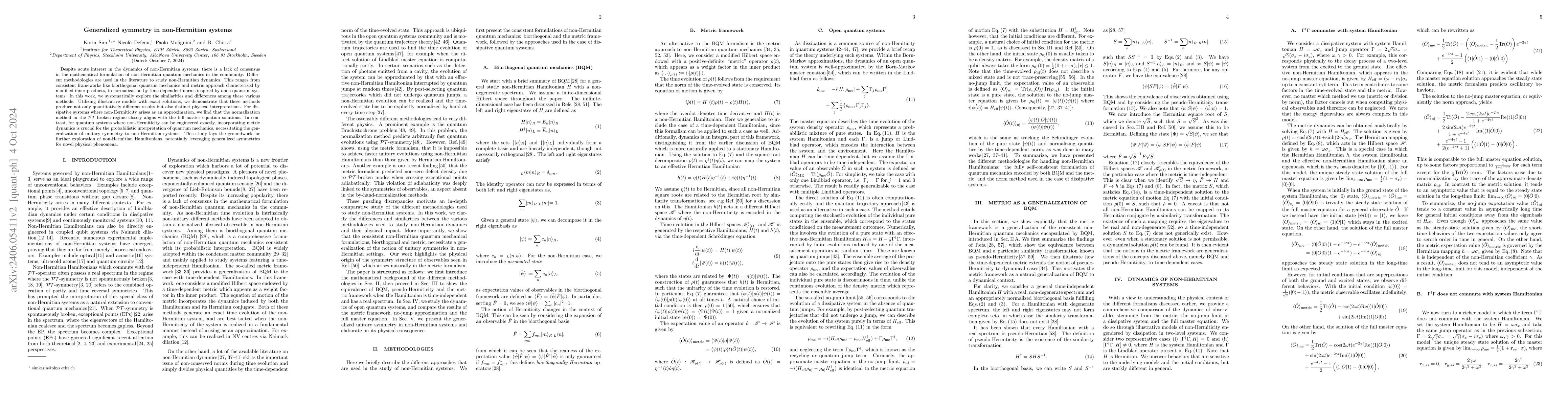 Thumbnail for Generalized symmetry in non-Hermitian systems