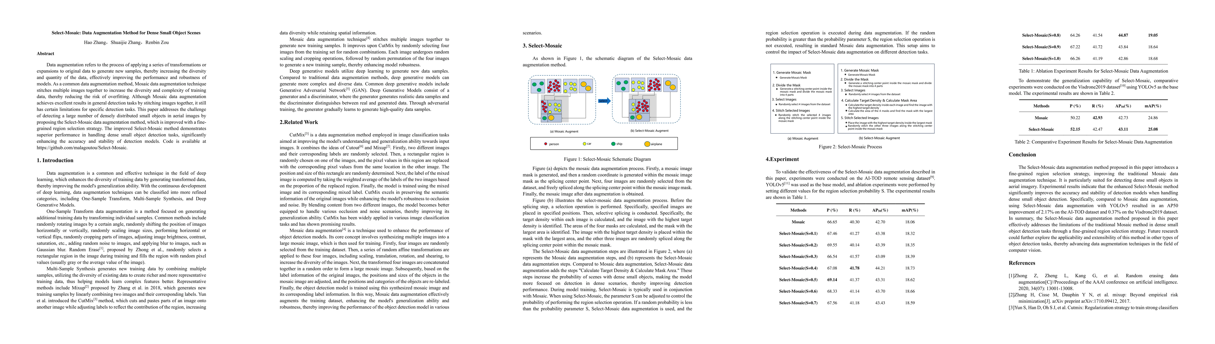 Thumbnail for Select-Mosaic: Data Augmentation Method for Dense Small Object Scenes