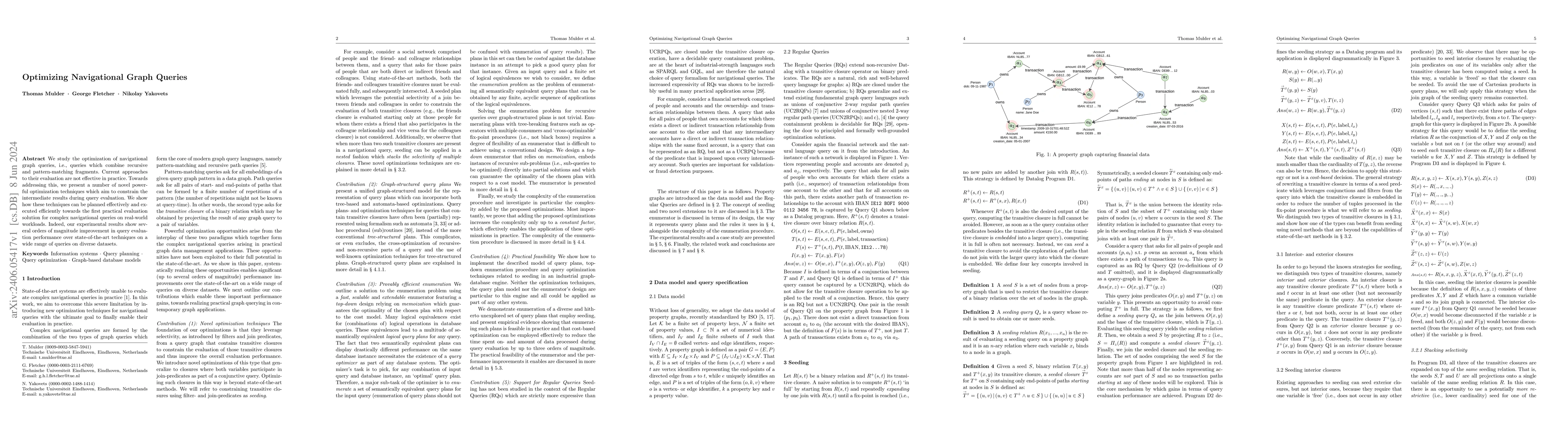 Thumbnail for Optimizing Navigational Graph Queries