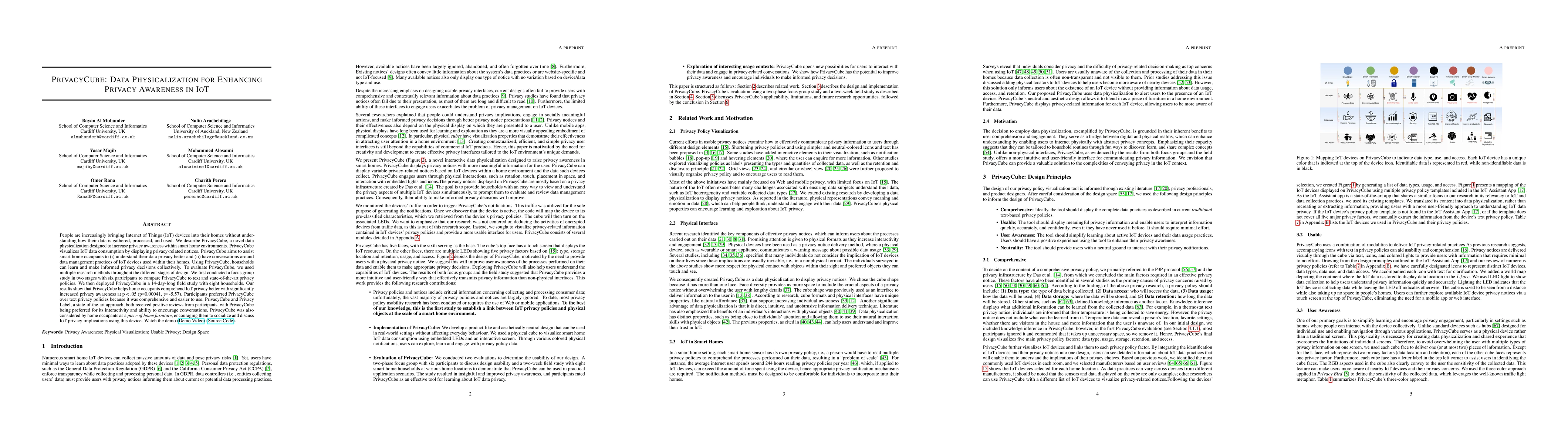 Thumbnail for PrivacyCube: Data Physicalization for Enhancing Privacy Awareness in IoT