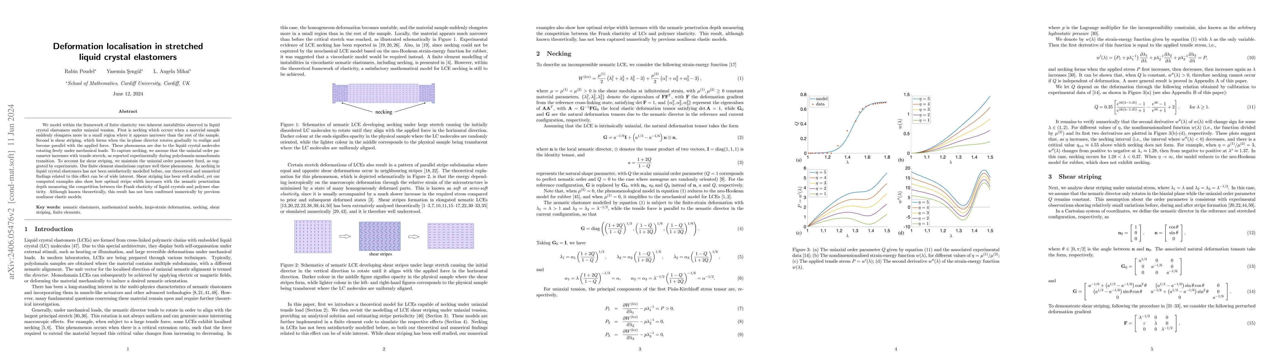 Thumbnail for Deformation localisation in stretched liquid crystal elastomers