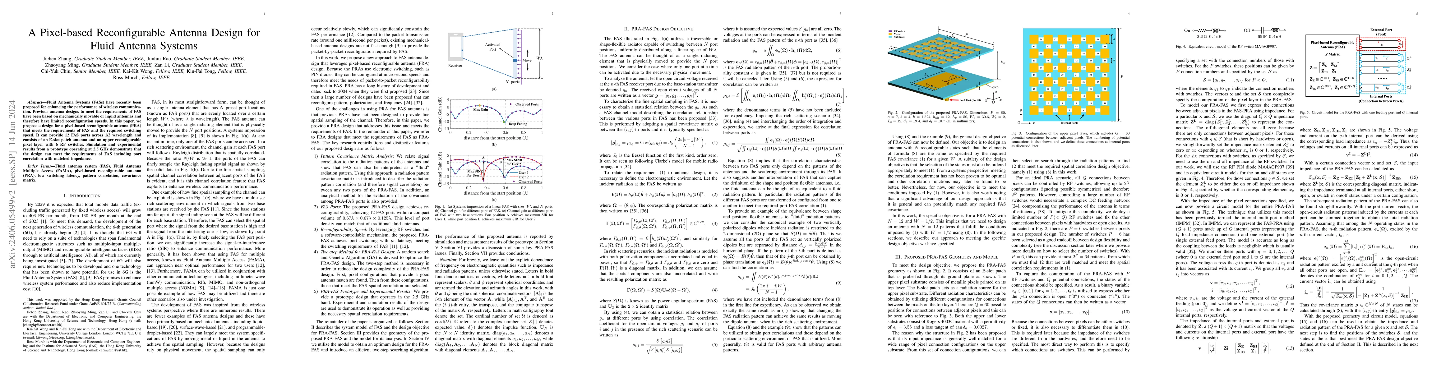 Thumbnail for A Pixel-based Reconfigurable Antenna Design for Fluid Antenna Systems
