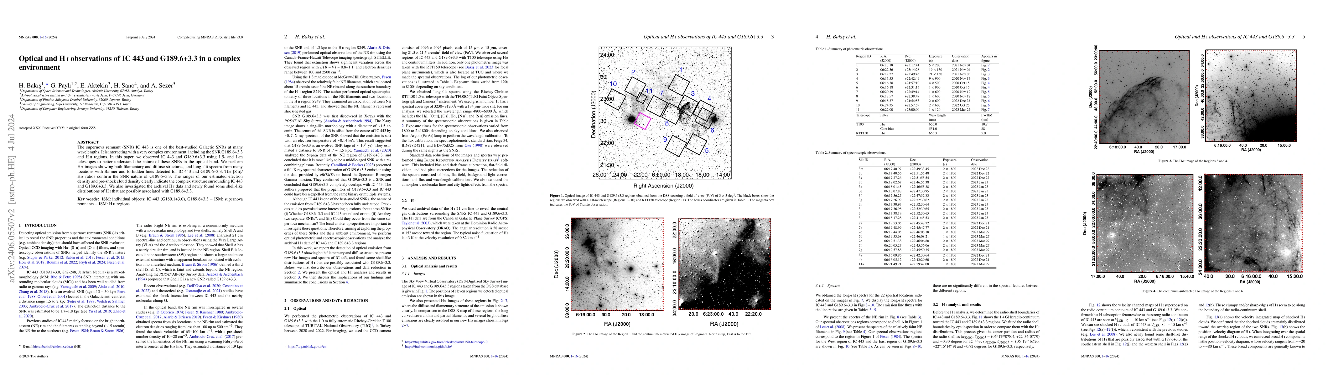 Thumbnail for Optical and HI observations of IC 443 and G189.6+3.3 in a complex
  environment
