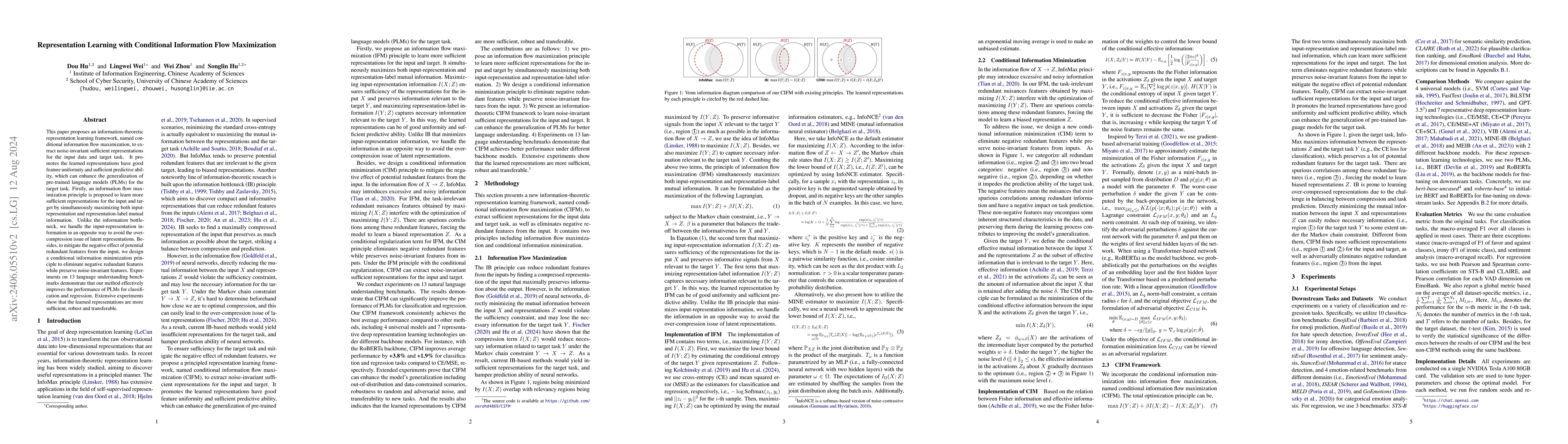Thumbnail for Representation Learning with Conditional Information Flow Maximization