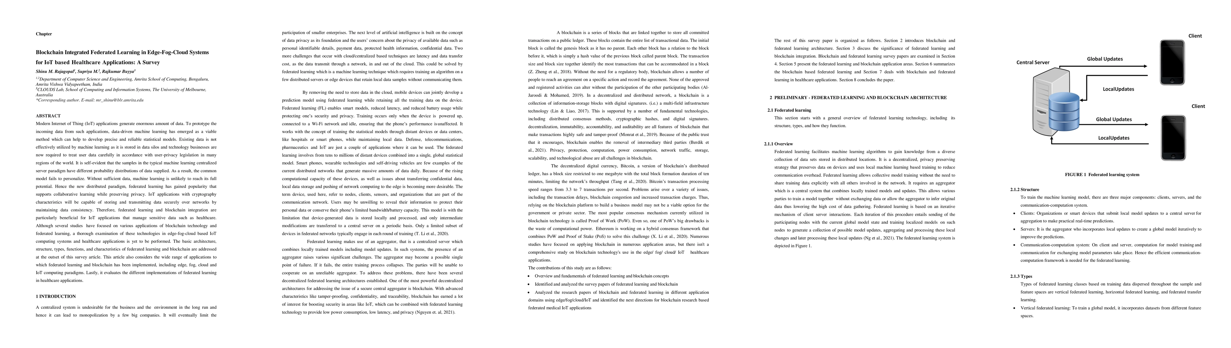Thumbnail for Blockchain Integrated Federated Learning in Edge-Fog-Cloud Systems for
  IoT based Healthcare Applications A Survey