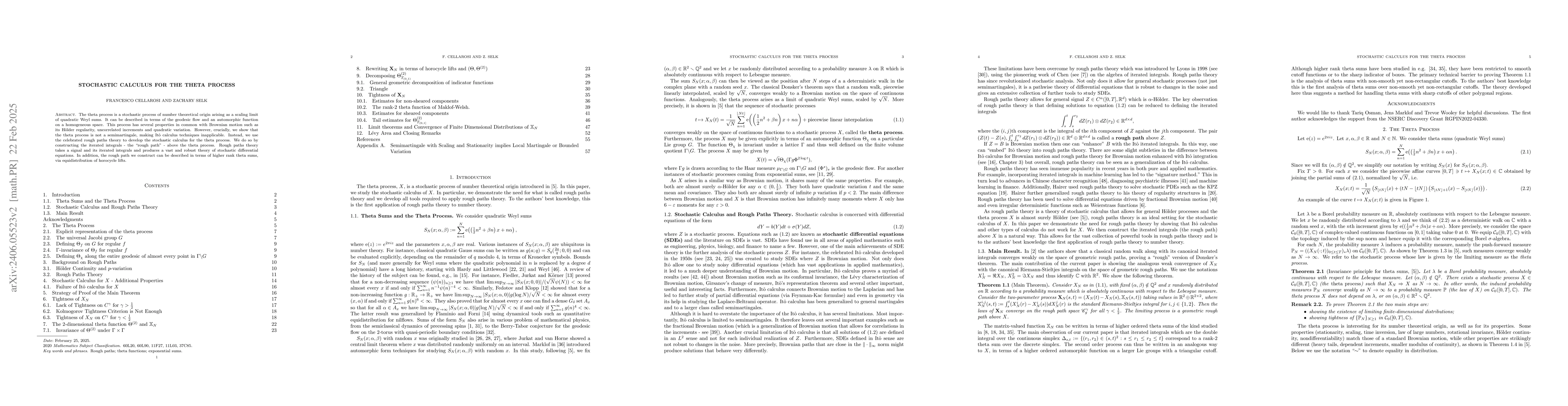 Thumbnail for Stochastic Calculus for the Theta Process