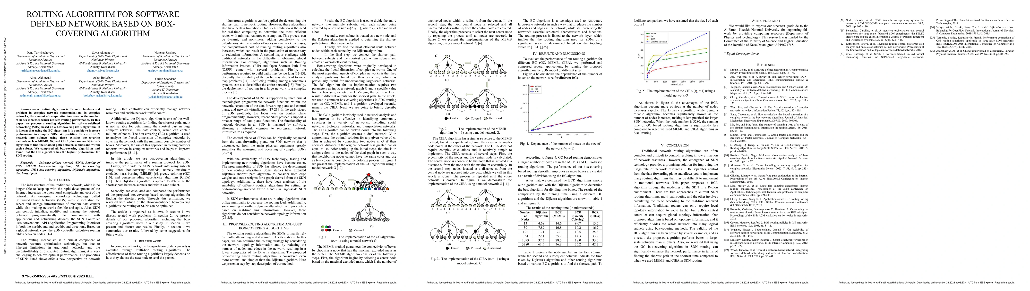 Thumbnail for Routing Algorithm for Software Defined Network Based on Boxcovering
  Algorithm