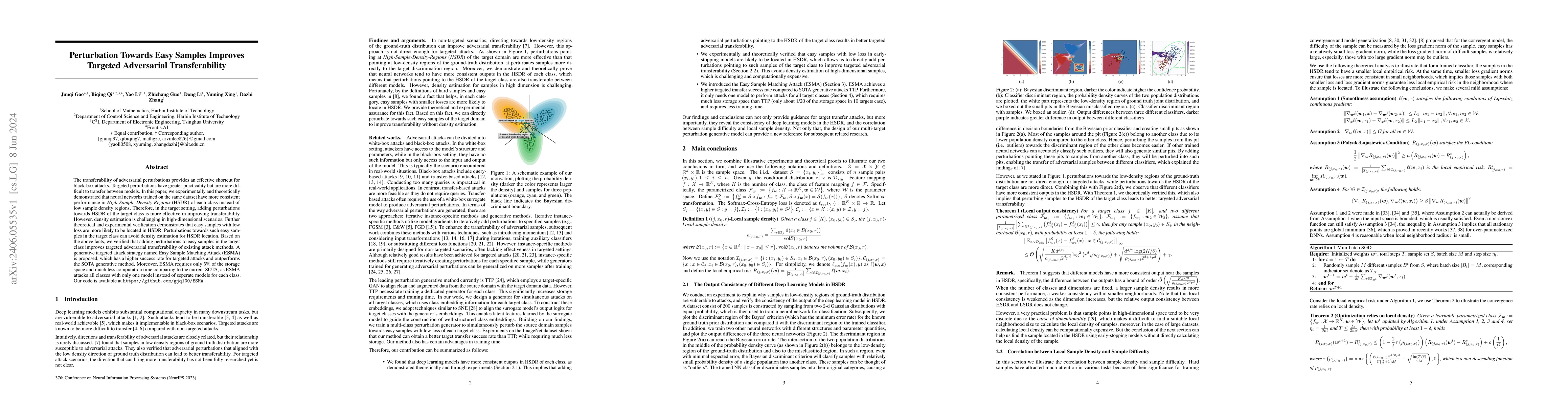 Thumbnail for Perturbation Towards Easy Samples Improves Targeted Adversarial
  Transferability