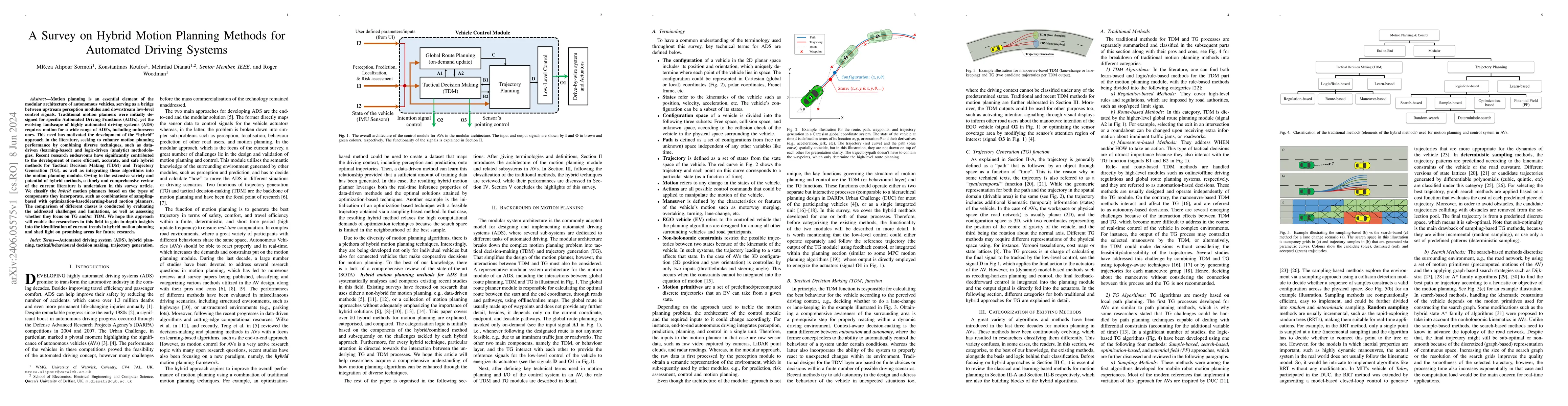 Thumbnail for A Survey on Hybrid Motion Planning Methods for Automated Driving Systems