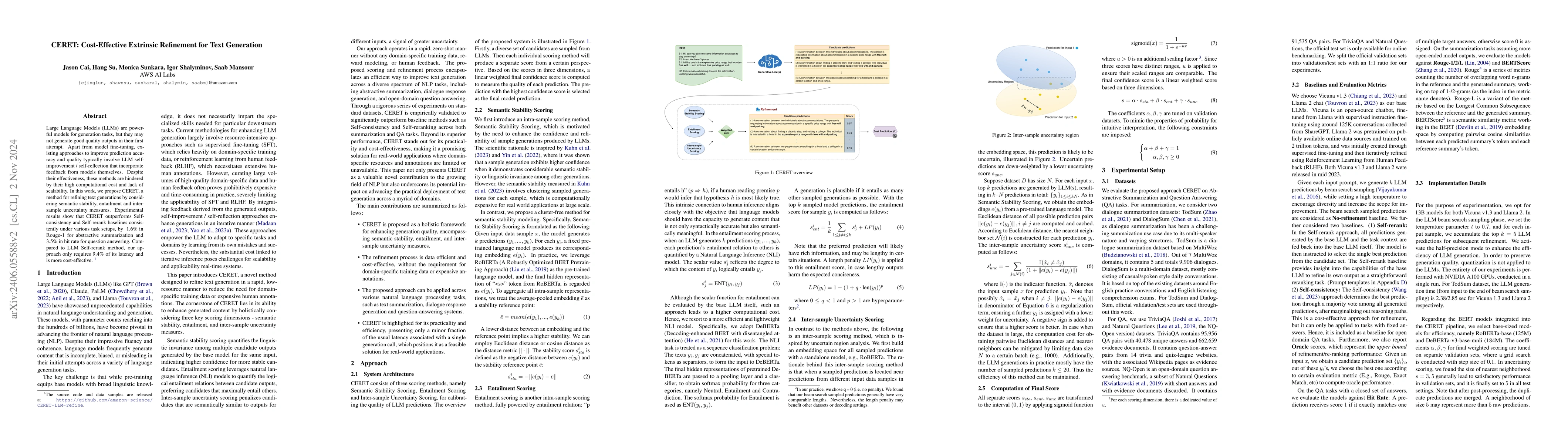 Thumbnail for CERET: Cost-Effective Extrinsic Refinement for Text Generation