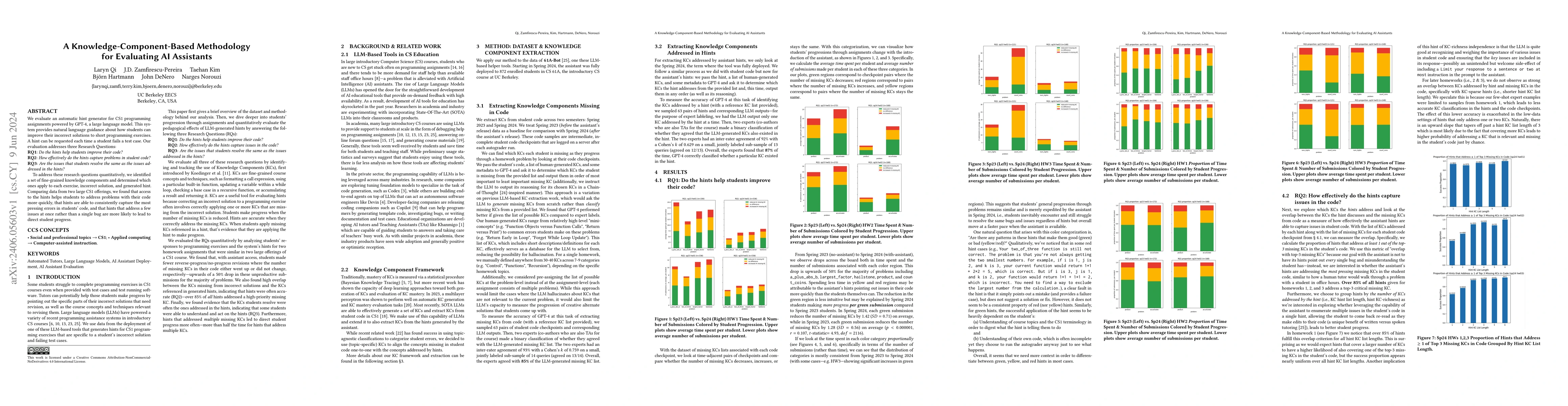 Thumbnail for A Knowledge-Component-Based Methodology for Evaluating AI Assistants