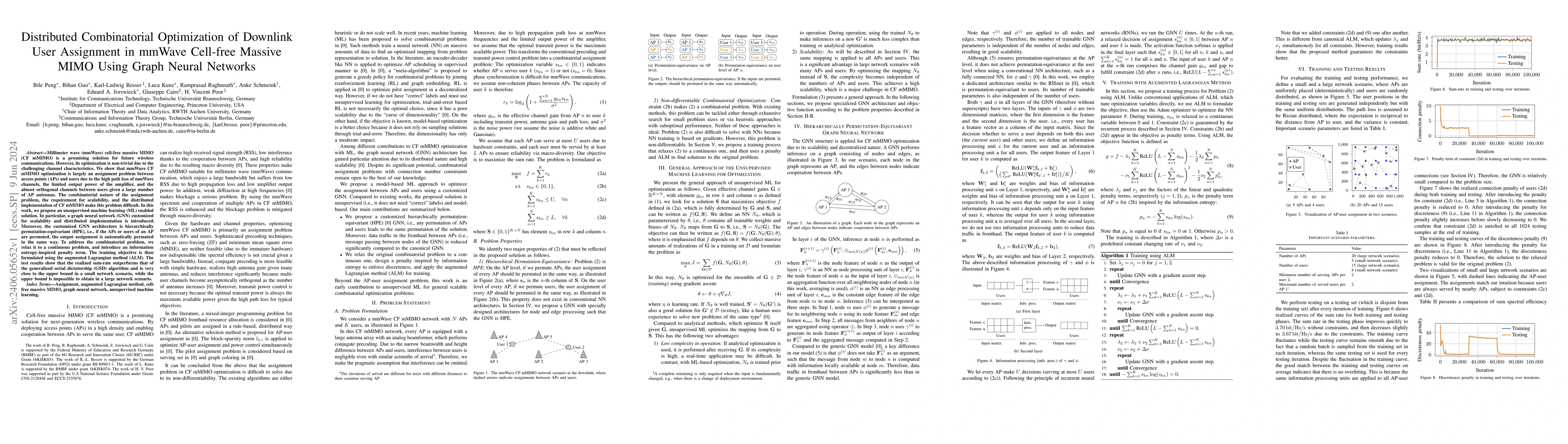 Thumbnail for Distributed Combinatorial Optimization of Downlink User Assignment in
  mmWave Cell-free Massive MIMO Using Graph Neural Networks