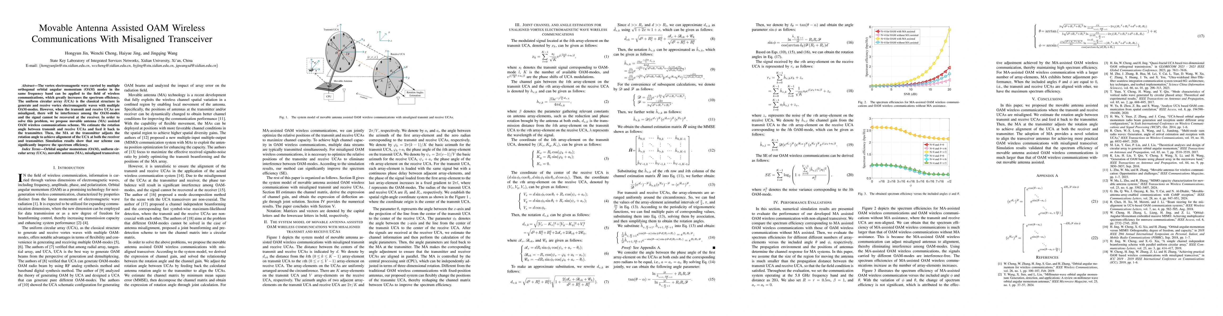 Thumbnail for Movable Antenna Assisted OAM Wireless Communications With Misaligned
  Transceiver