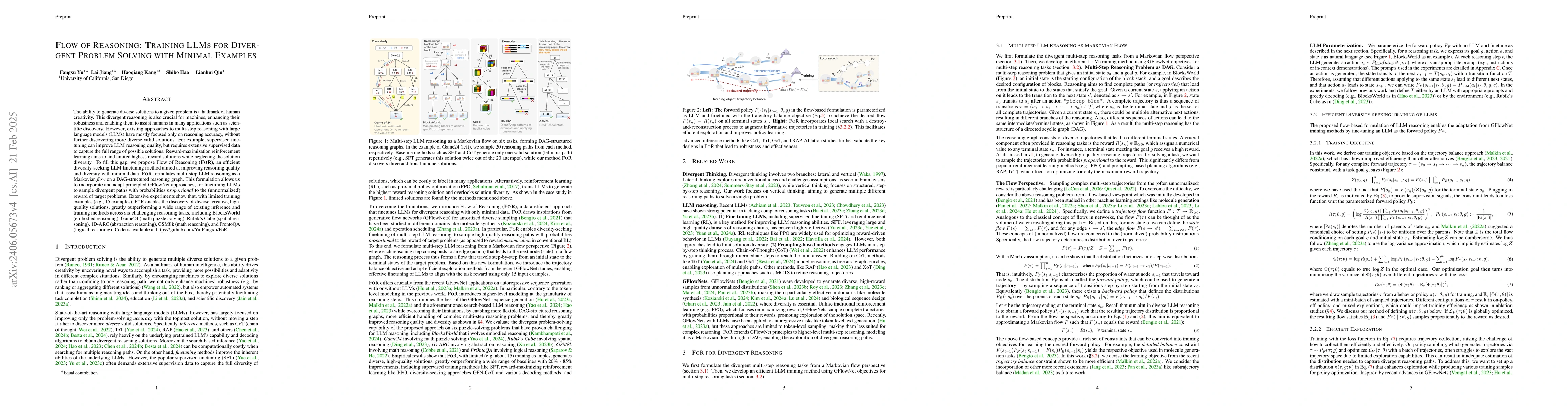 Thumbnail for Flow of Reasoning: Efficient Training of LLM Policy with Divergent
  Thinking