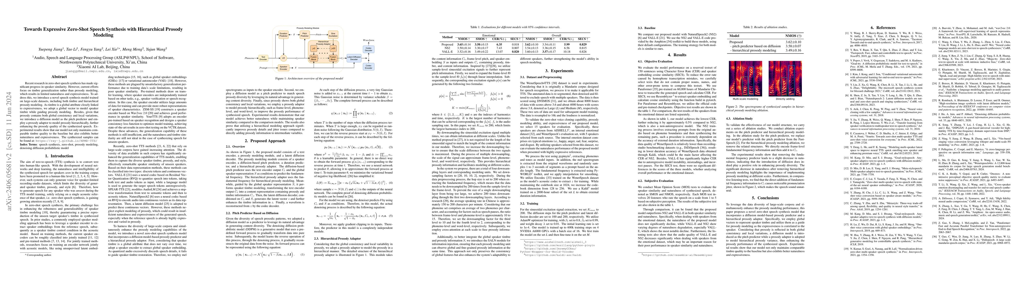 Thumbnail for Towards Expressive Zero-Shot Speech Synthesis with Hierarchical Prosody
  Modeling