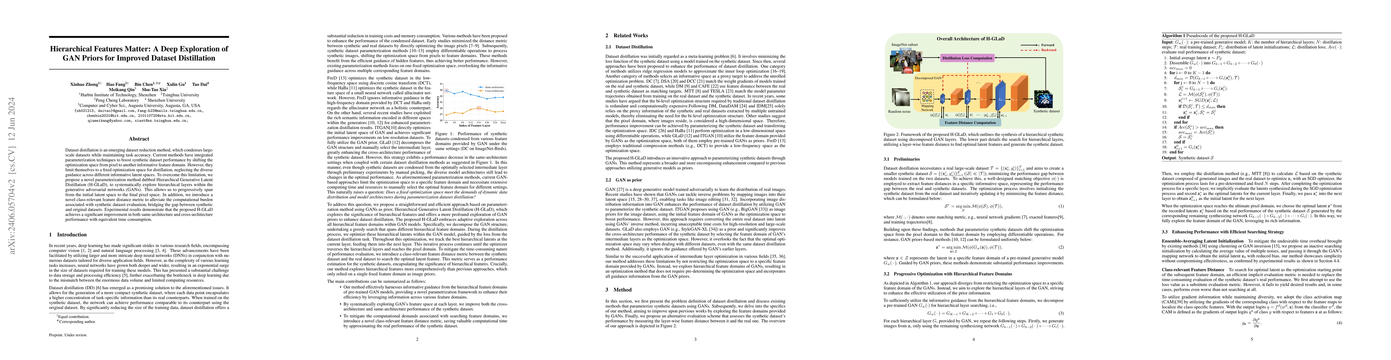Thumbnail for Hierarchical Features Matter: A Deep Exploration of GAN Priors for
  Improved Dataset Distillation