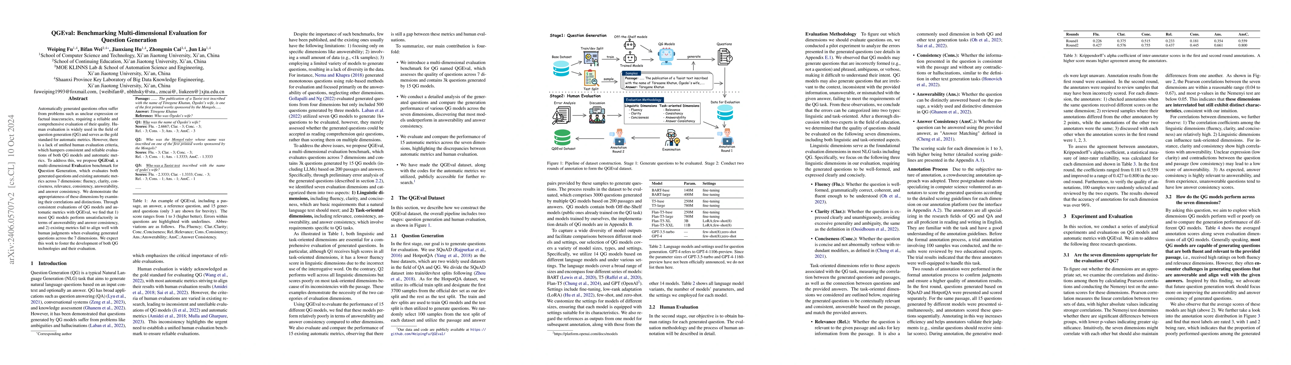 Thumbnail for QGEval: A Benchmark for Question Generation Evaluation