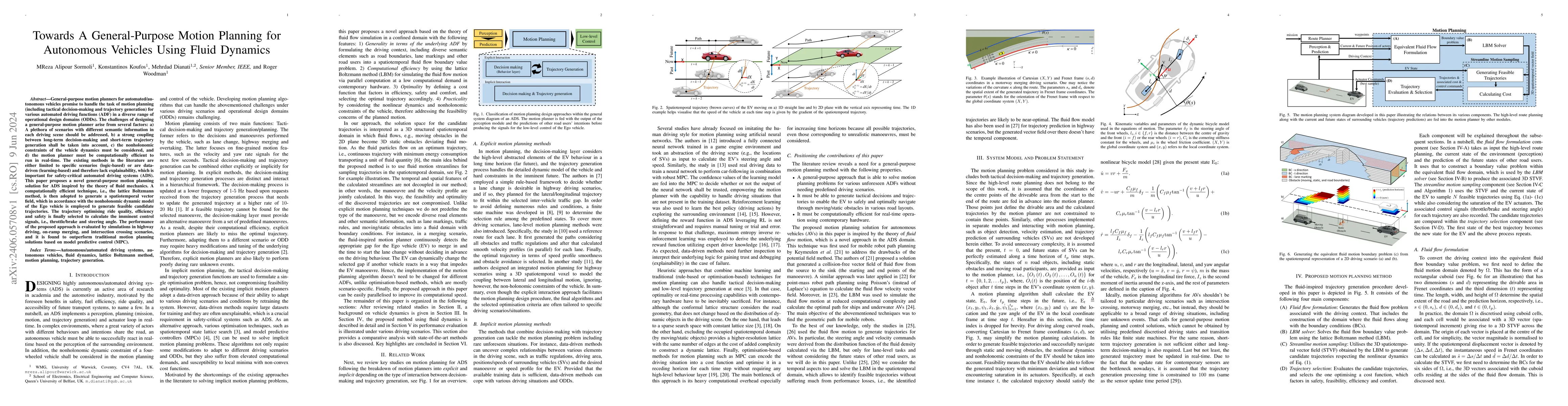 Thumbnail for Towards A General-Purpose Motion Planning for Autonomous Vehicles Using
  Fluid Dynamics