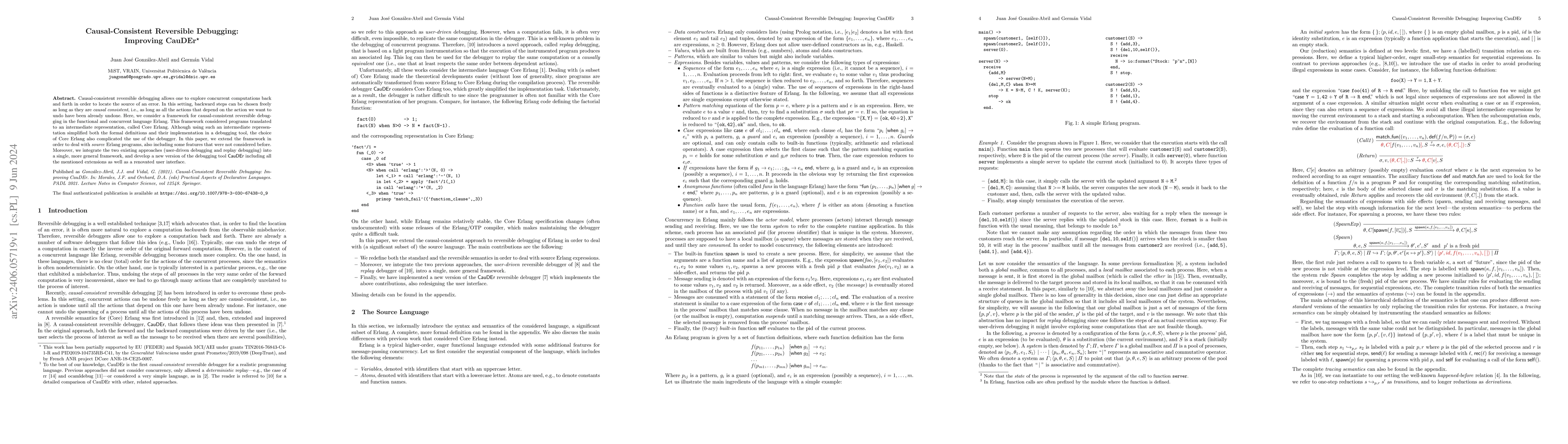 Thumbnail for Causal-Consistent Reversible Debugging: Improving CauDEr