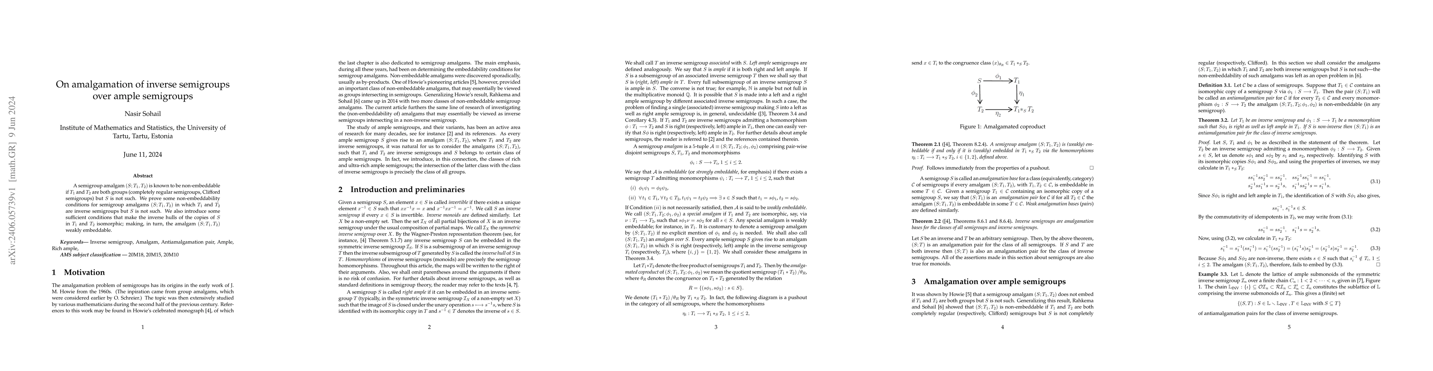 Thumbnail for Amalgamating inverse semigroups over ample semigroups
