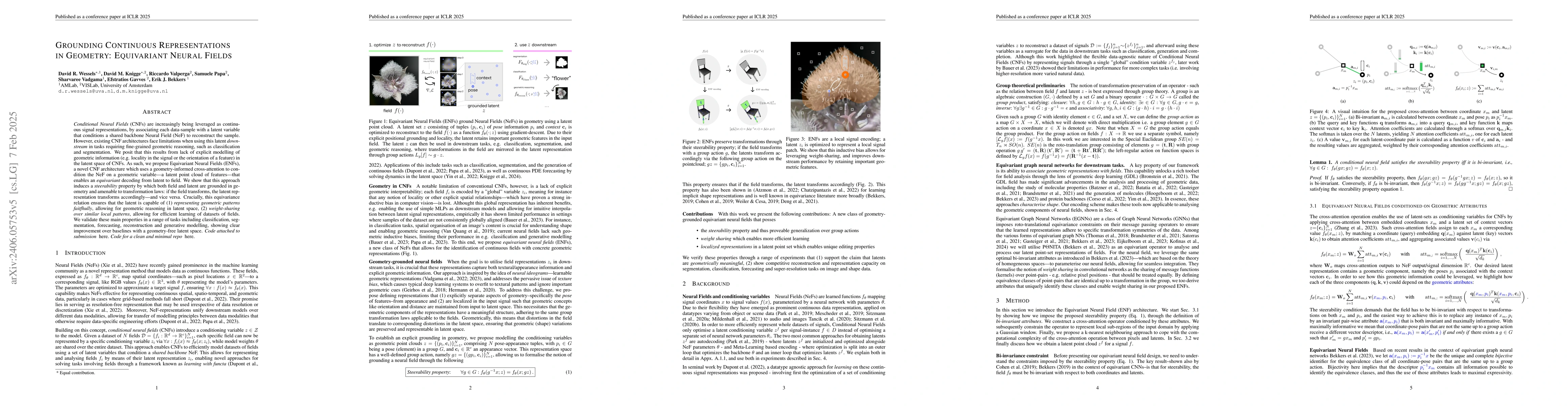 Thumbnail for Grounding Continuous Representations in Geometry: Equivariant Neural
  Fields