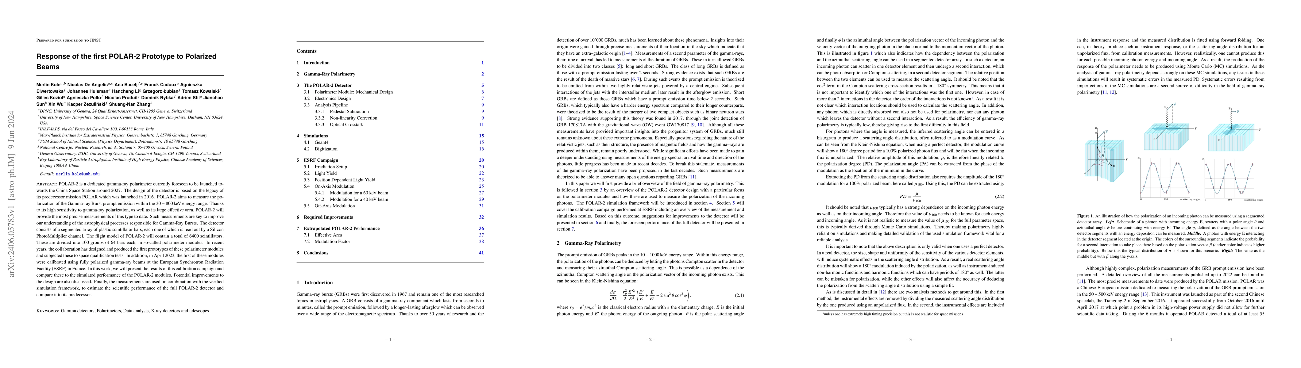 Thumbnail for Response of the first POLAR-2 Prototype to Polarized Beams