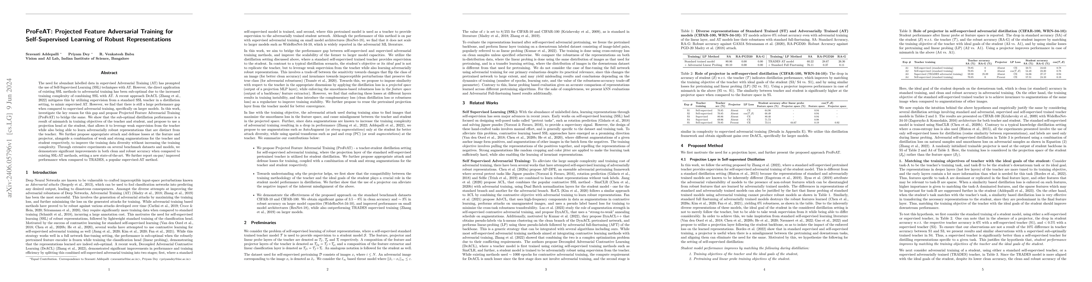Thumbnail for ProFeAT: Projected Feature Adversarial Training for Self-Supervised
  Learning of Robust Representations