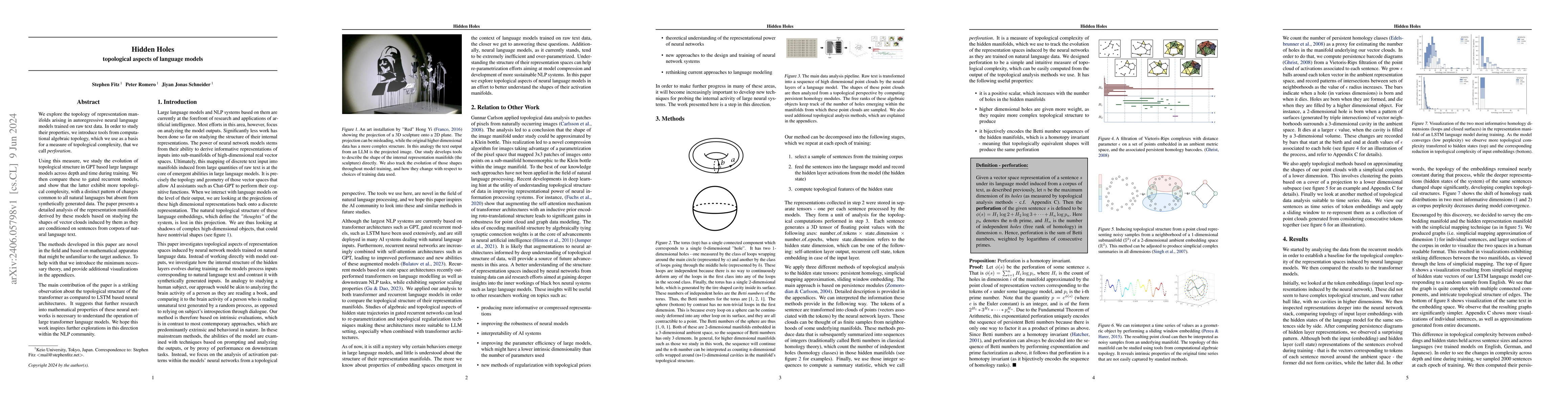 Thumbnail for Hidden Holes: topological aspects of language models