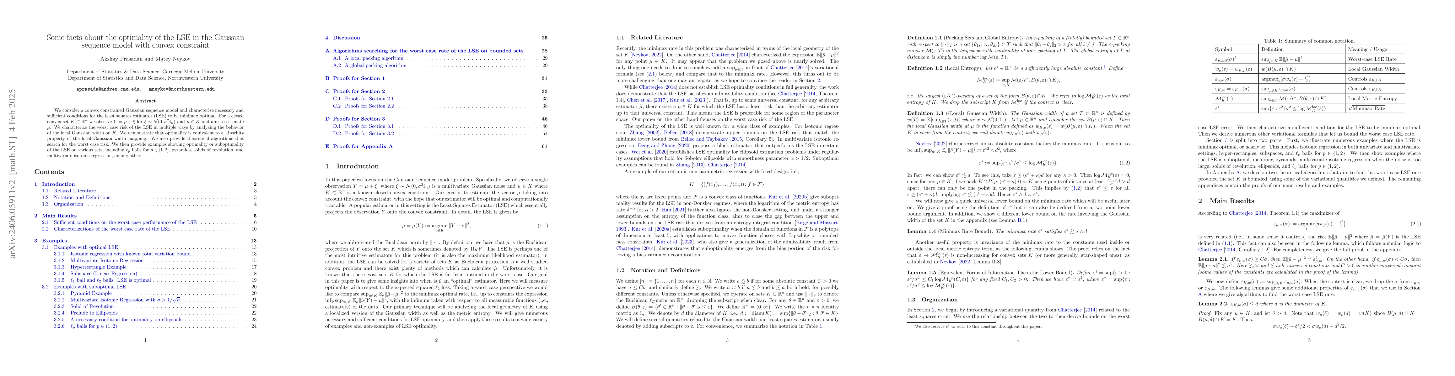 Thumbnail for Some facts about the optimality of the LSE in the Gaussian sequence
  model with convex constraint