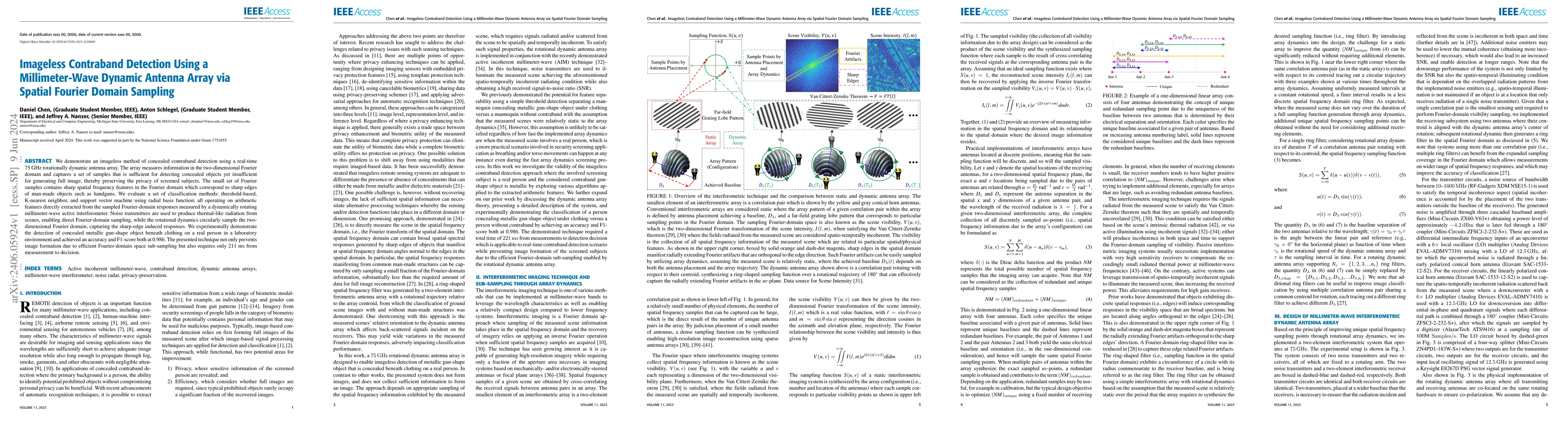 Thumbnail for Imageless Contraband Detection Using a Millimeter-Wave Dynamic Antenna
  Array via Spatial Fourier Domain Sampling
