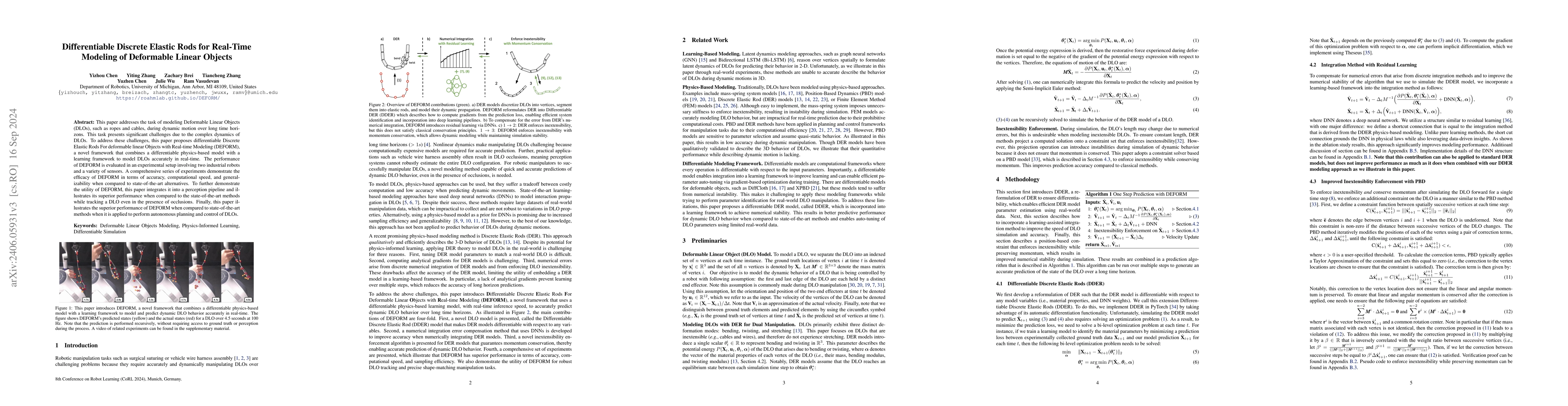 Thumbnail for Differentiable Discrete Elastic Rods for Real-Time Modeling of
  Deformable Linear Objects