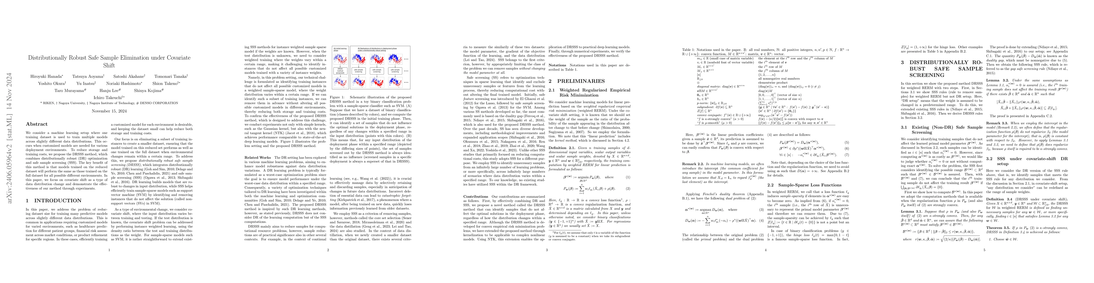 Thumbnail for Distributionally Robust Safe Sample Screening