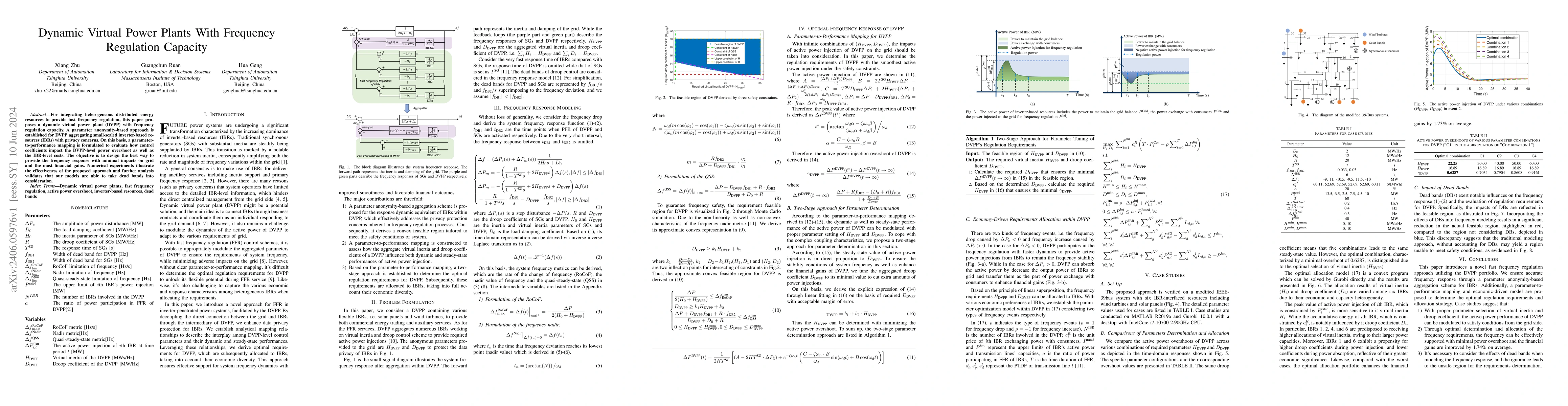Thumbnail for Dynamic Virtual Power Plants With Frequency Regulation Capacity