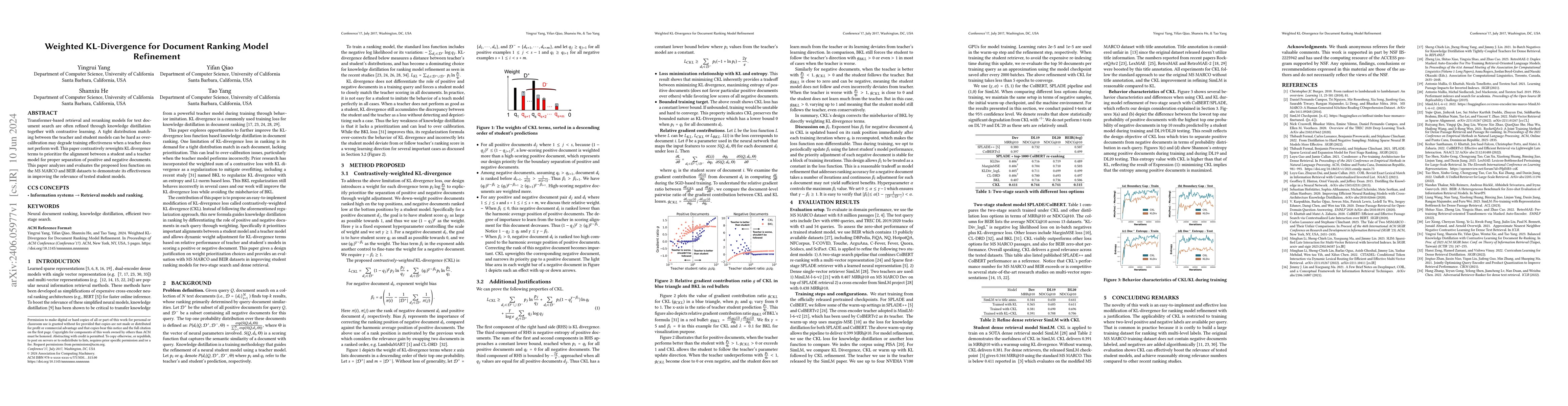 Thumbnail for Weighted KL-Divergence for Document Ranking Model Refinement