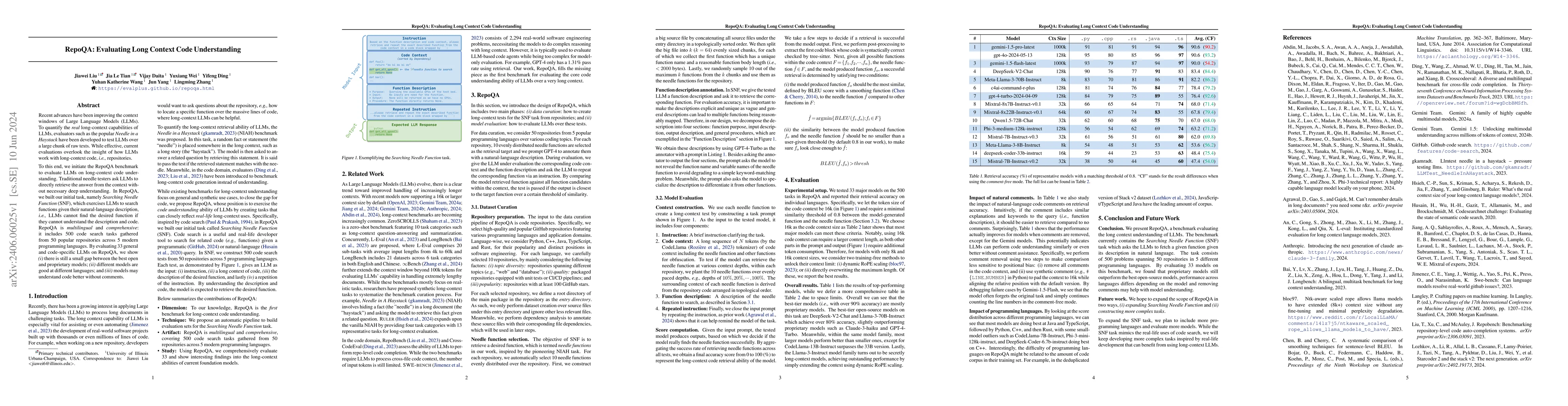Thumbnail for RepoQA: Evaluating Long Context Code Understanding