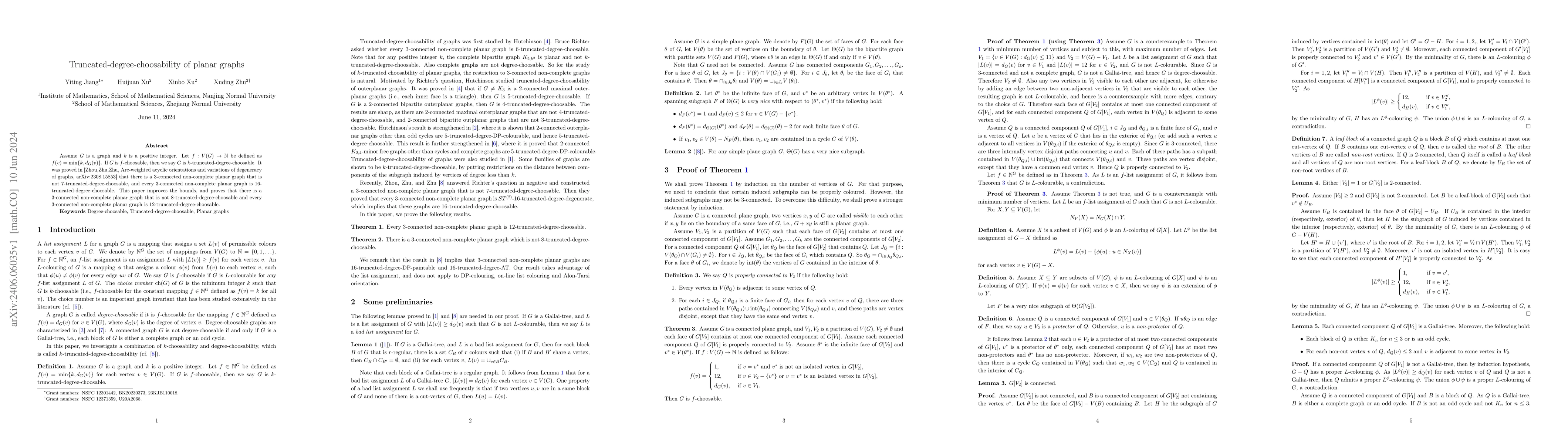 Thumbnail for Truncated-degree-choosability of planar graphs