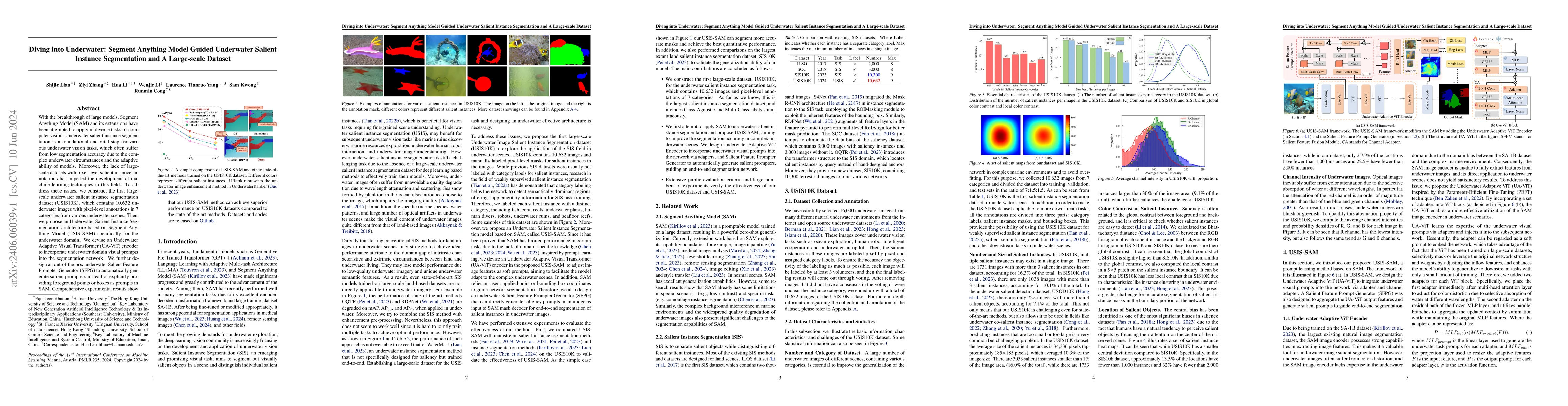 Thumbnail for Diving into Underwater: Segment Anything Model Guided Underwater Salient
  Instance Segmentation and A Large-scale Dataset