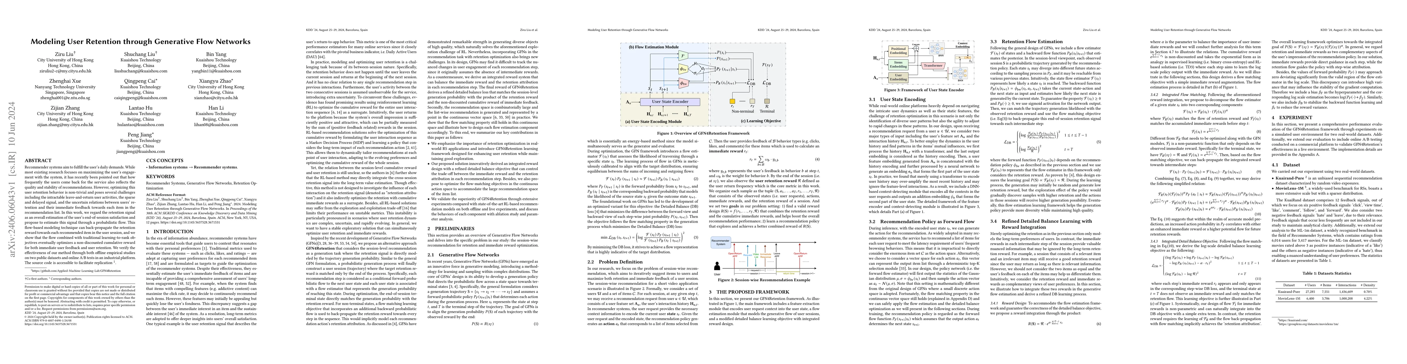 Thumbnail for Modeling User Retention through Generative Flow Networks