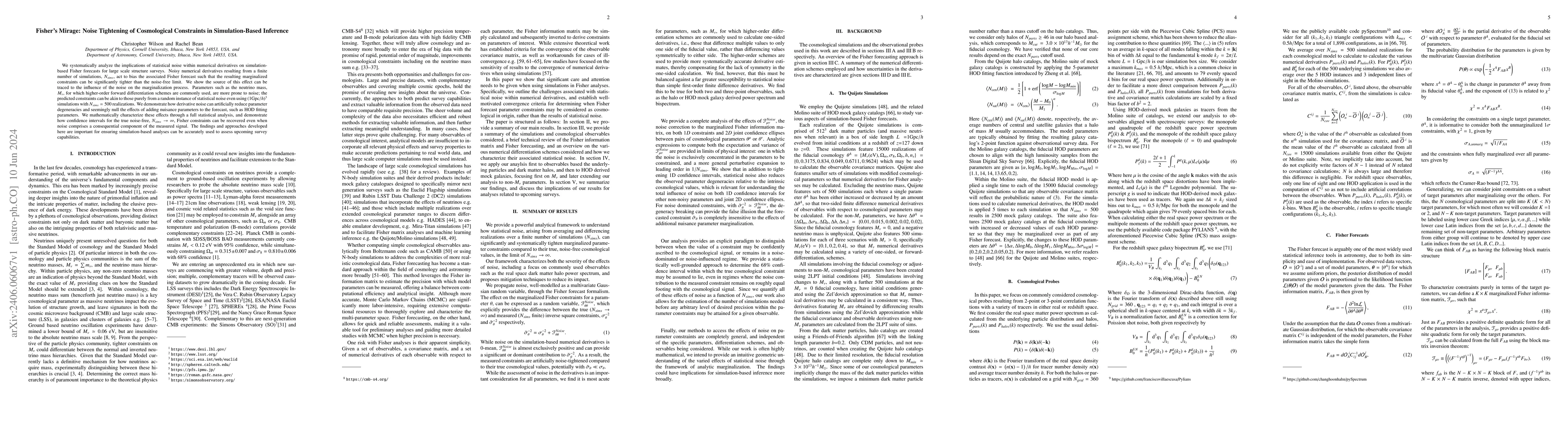 Thumbnail for Fisher's Mirage: Noise Tightening of Cosmological Constraints in
  Simulation-Based Inference