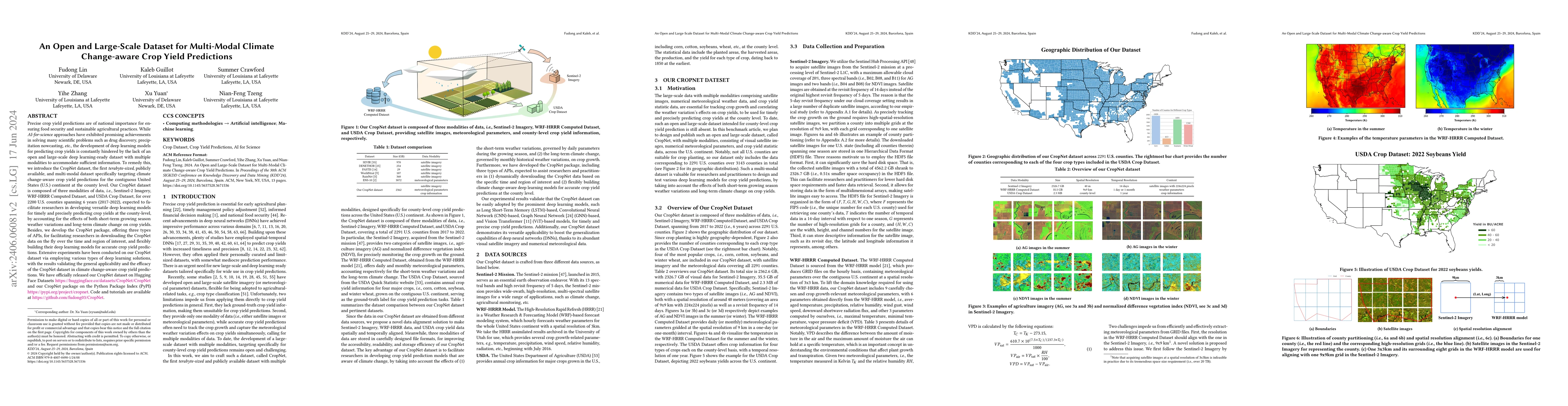 Thumbnail for An Open and Large-Scale Dataset for Multi-Modal Climate Change-aware
  Crop Yield Predictions