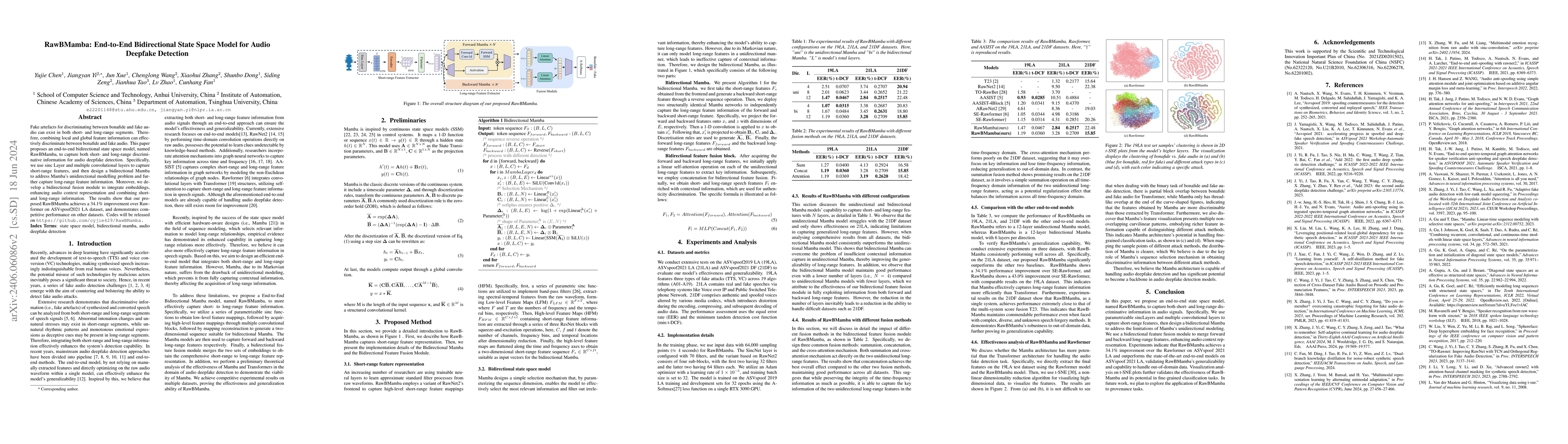 Thumbnail for RawBMamba: End-to-End Bidirectional State Space Model for Audio Deepfake
  Detection
