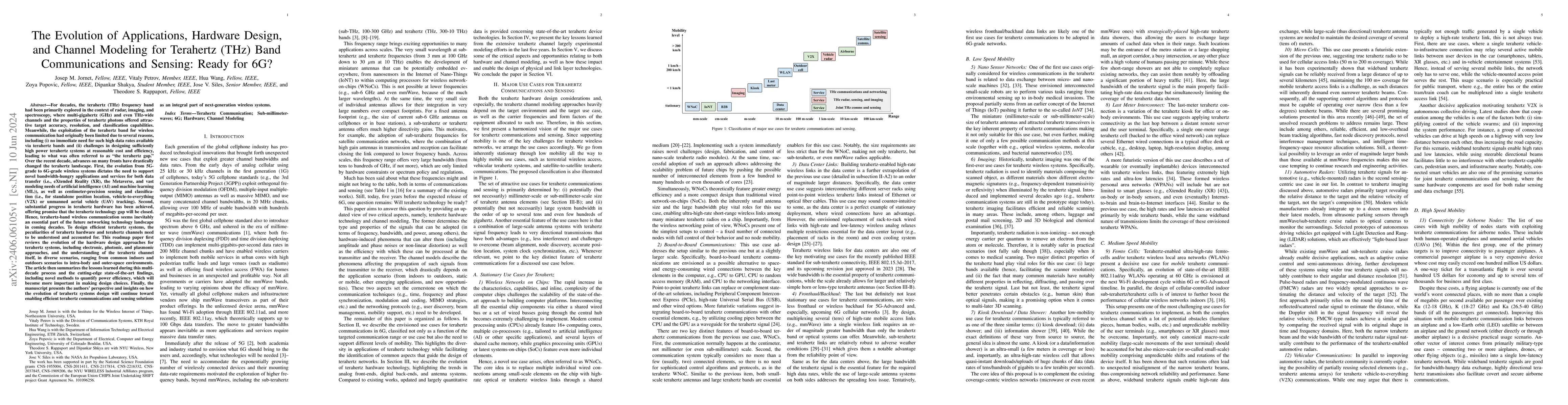 Thumbnail for The Evolution of Applications, Hardware Design, and Channel Modeling for
  Terahertz (THz) Band Communications and Sensing: Ready for 6G?