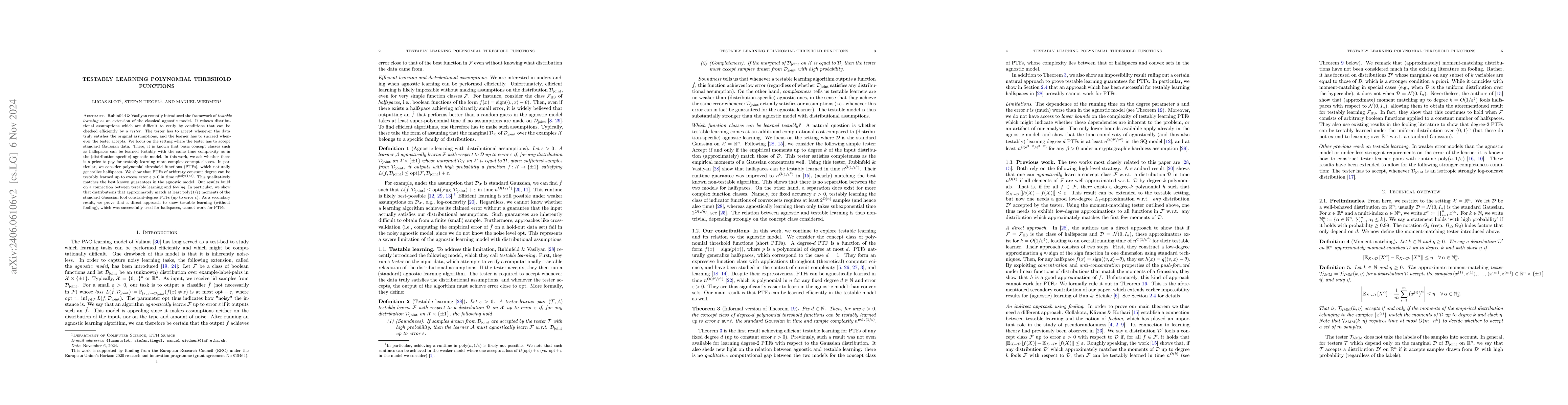 Thumbnail for Testably Learning Polynomial Threshold Functions