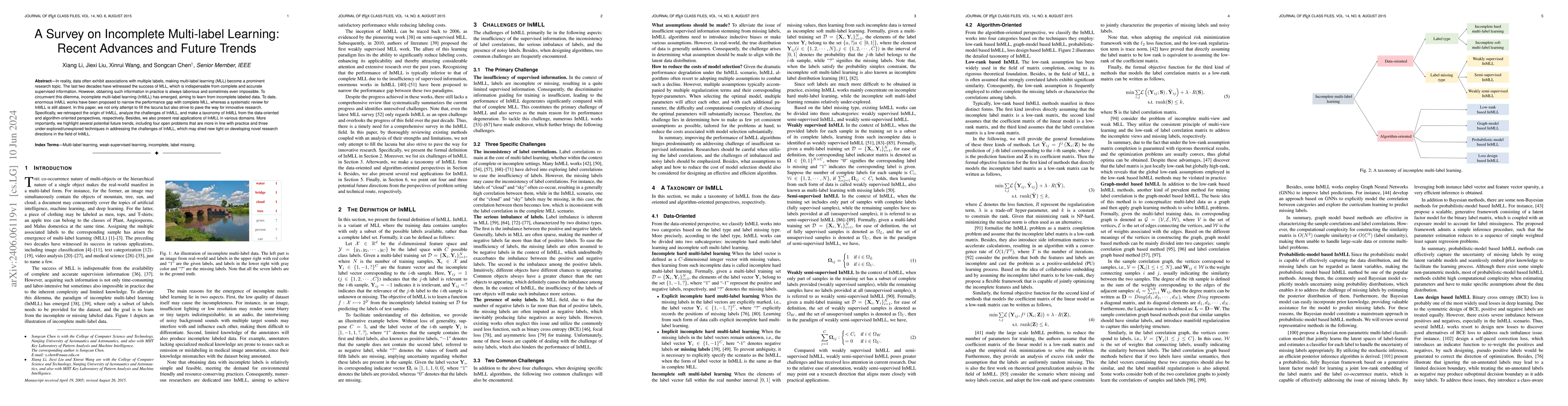 Thumbnail for A Survey on Incomplete Multi-label Learning: Recent Advances and Future
  Trends