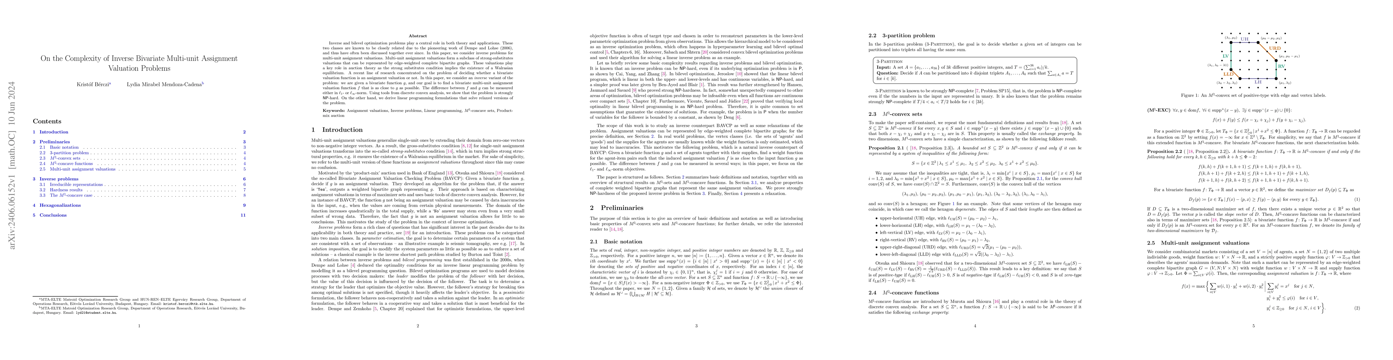 Thumbnail for On the Complexity of Inverse Bivariate Multi-unit Assignment Valuation
  Problems