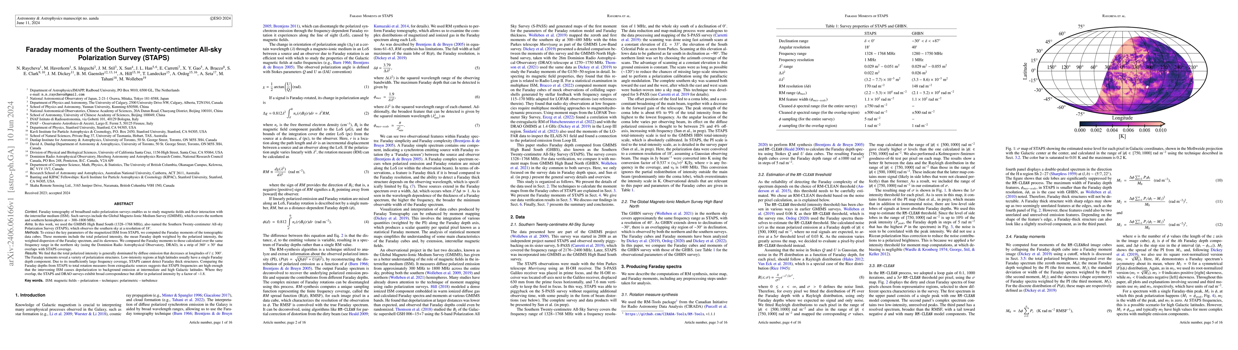 Thumbnail for Faraday moments of the Southern Twenty-centimeter All-sky Polarization
  Survey (STAPS)
