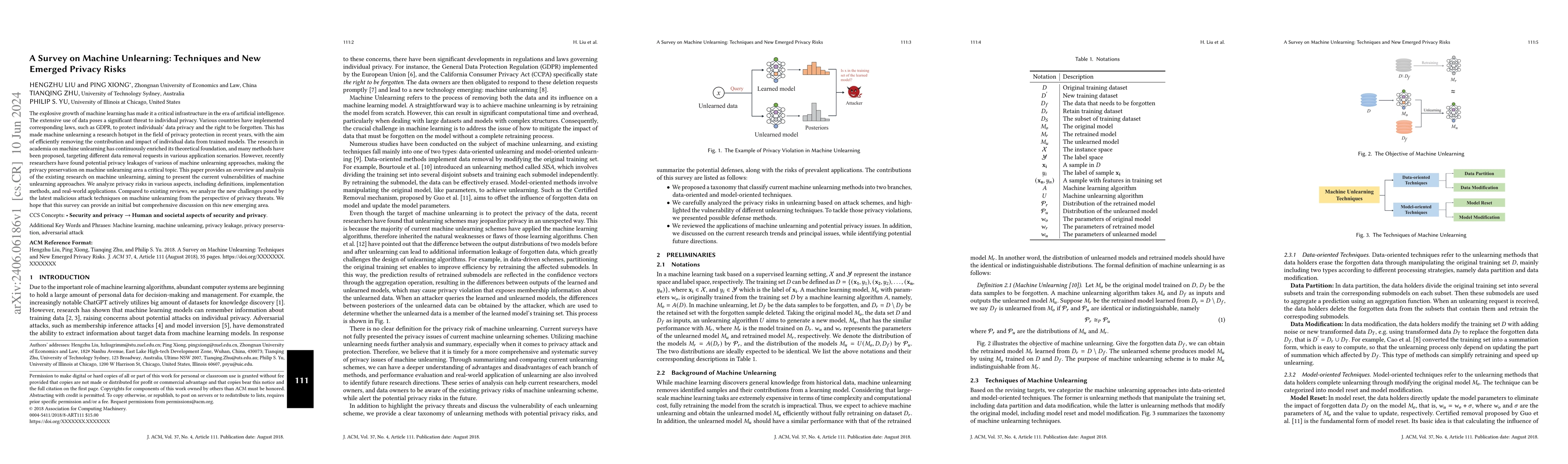 Thumbnail for A Survey on Machine Unlearning: Techniques and New Emerged Privacy Risks
