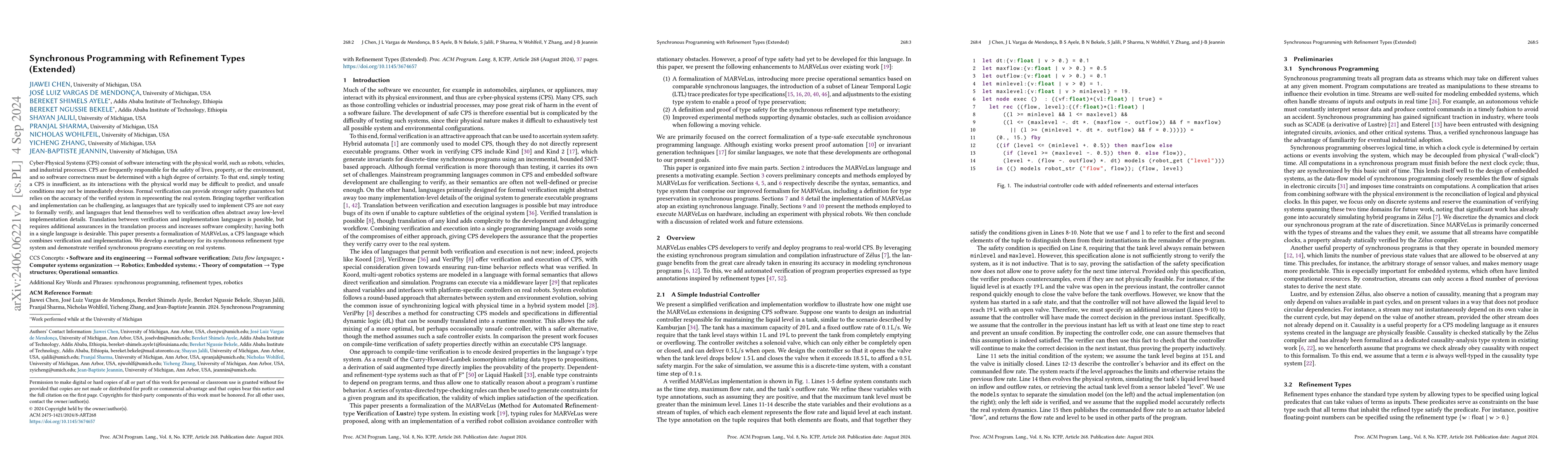 Thumbnail for Synchronous Programming with Refinement Types