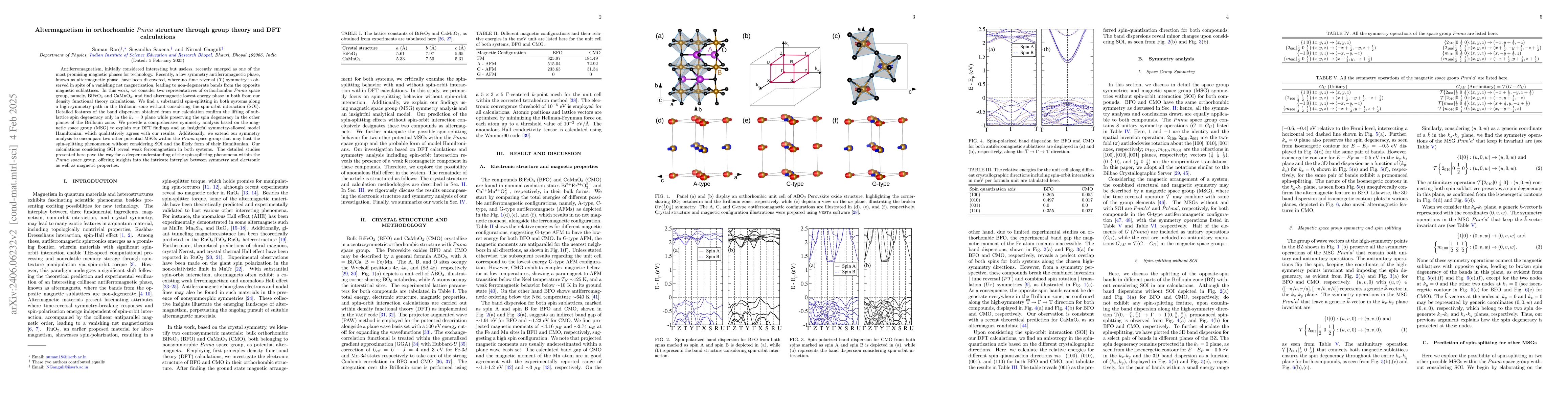 Thumbnail for Exploring Altermagnetism in Orthorhombic $Pnma$ structure through Group
  Theory and DFT Calculations