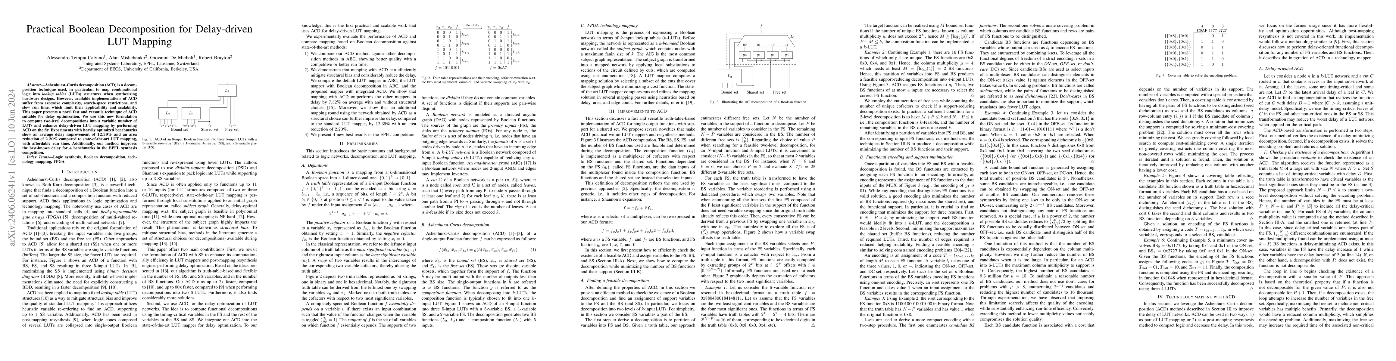 Thumbnail for Practical Boolean Decomposition for Delay-driven LUT Mapping